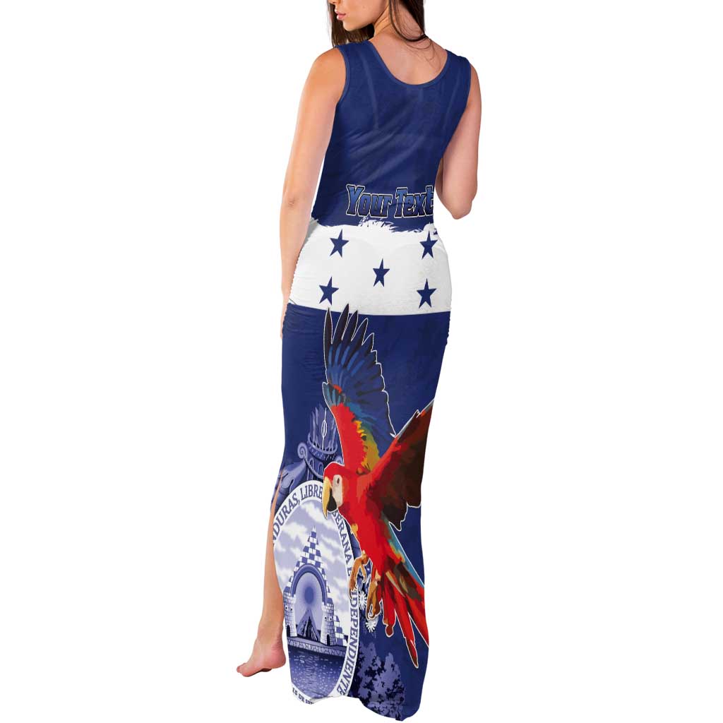 Honduras Independence Day Tank Maxi Dress Scarlet Macaw Flag Style - Wonder Print Shop