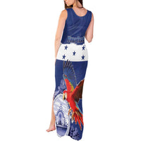 Honduras Independence Day Tank Maxi Dress Scarlet Macaw Flag Style - Wonder Print Shop
