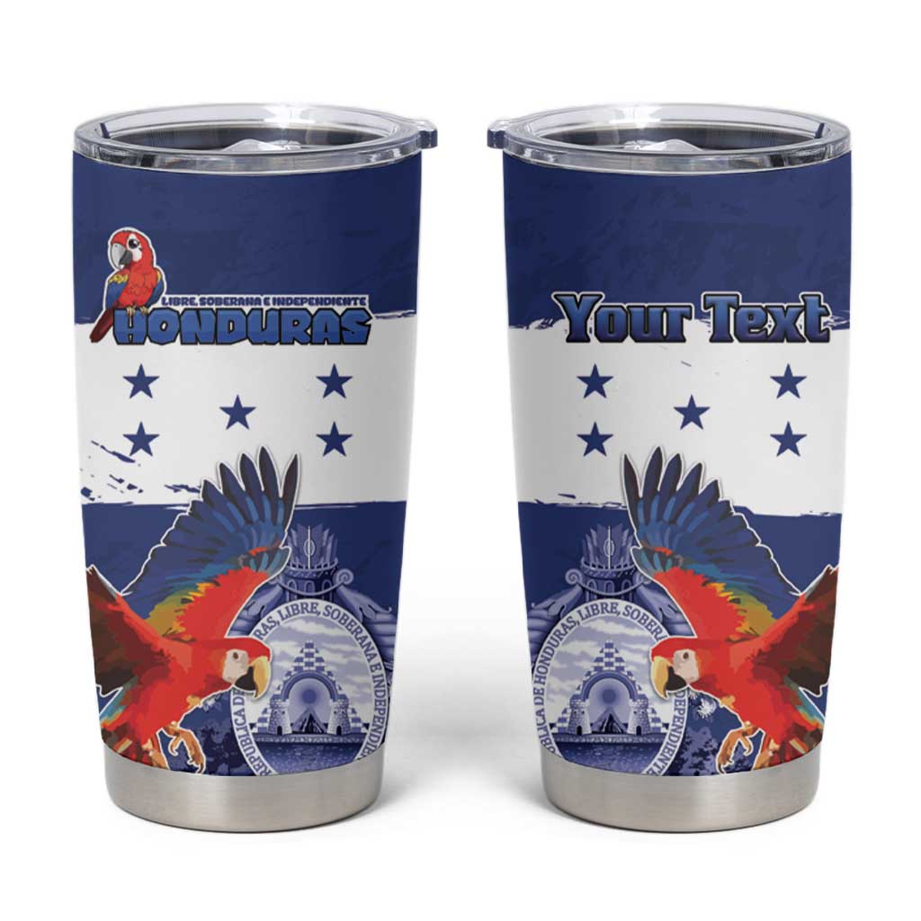Honduras Independence Day Tumbler Cup Scarlet Macaw Flag Style - Wonder Print Shop