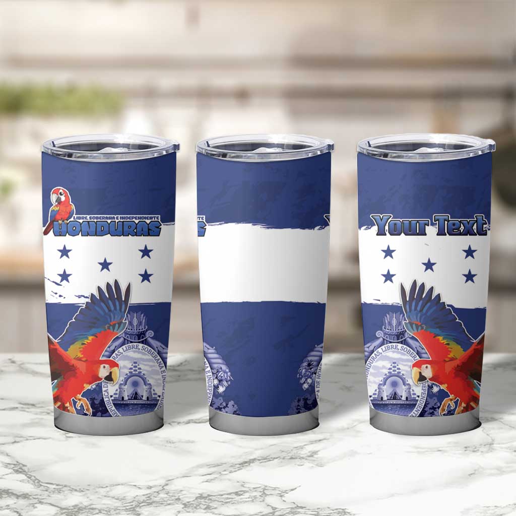 Honduras Independence Day Tumbler Cup Scarlet Macaw Flag Style - Wonder Print Shop
