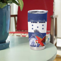 Honduras Independence Day Tumbler Cup Scarlet Macaw Flag Style - Wonder Print Shop