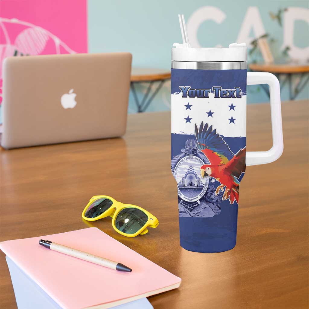 Honduras Independence Day Tumbler With Handle Scarlet Macaw Flag Style - Wonder Print Shop
