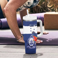 Honduras Independence Day Tumbler With Handle Scarlet Macaw Flag Style - Wonder Print Shop
