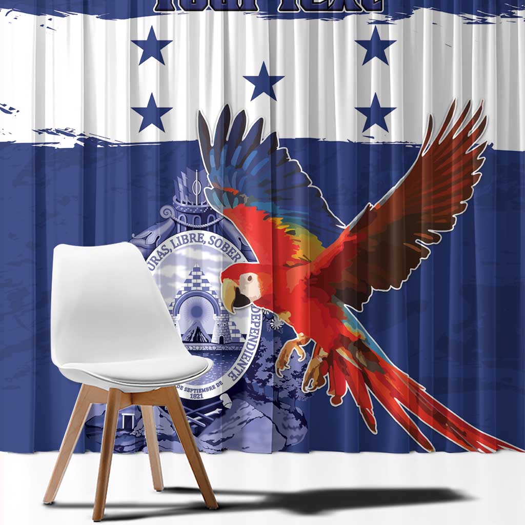 Honduras Independence Day Window Curtain Scarlet Macaw Flag Style - Wonder Print Shop