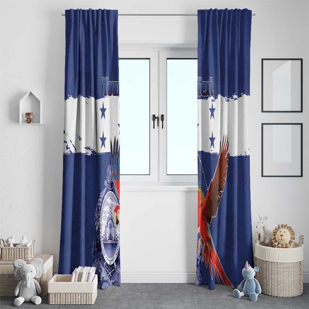 Honduras Independence Day Window Curtain Scarlet Macaw Flag Style - Wonder Print Shop