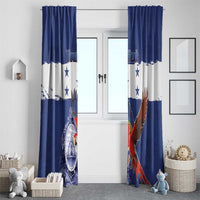 Honduras Independence Day Window Curtain Scarlet Macaw Flag Style - Wonder Print Shop