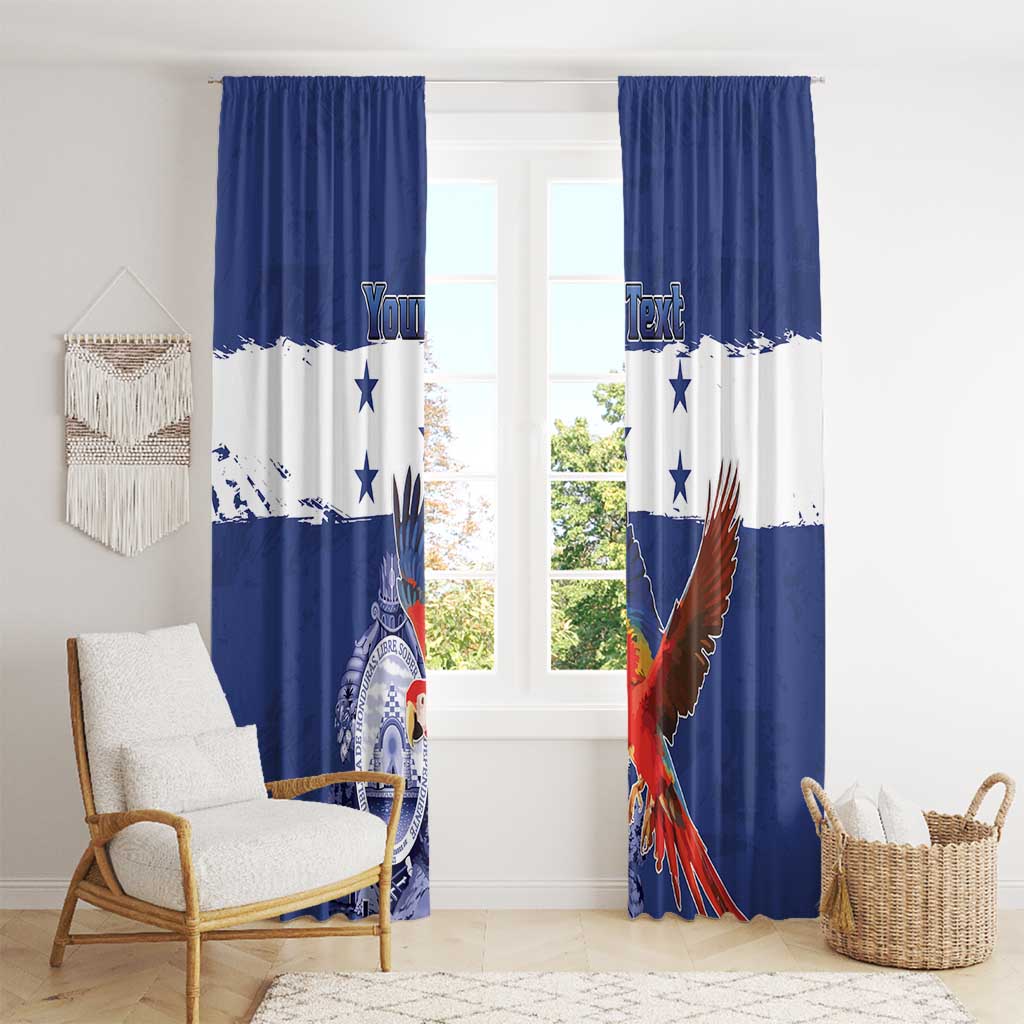 Honduras Independence Day Window Curtain Scarlet Macaw Flag Style - Wonder Print Shop
