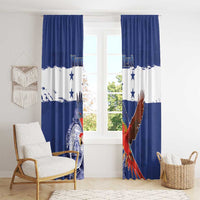 Honduras Independence Day Window Curtain Scarlet Macaw Flag Style - Wonder Print Shop