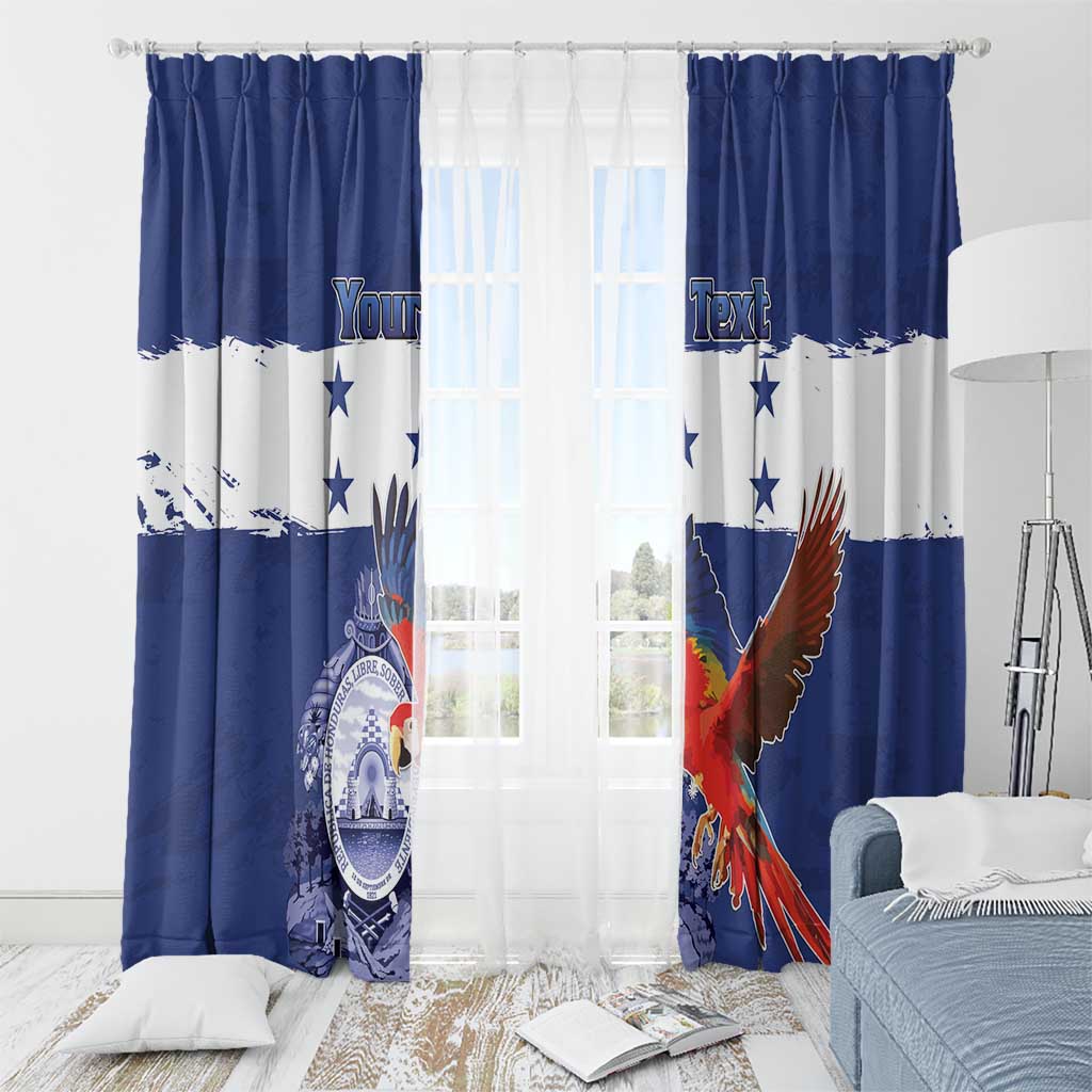 Honduras Independence Day Window Curtain Scarlet Macaw Flag Style - Wonder Print Shop