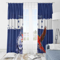 Honduras Independence Day Window Curtain Scarlet Macaw Flag Style - Wonder Print Shop