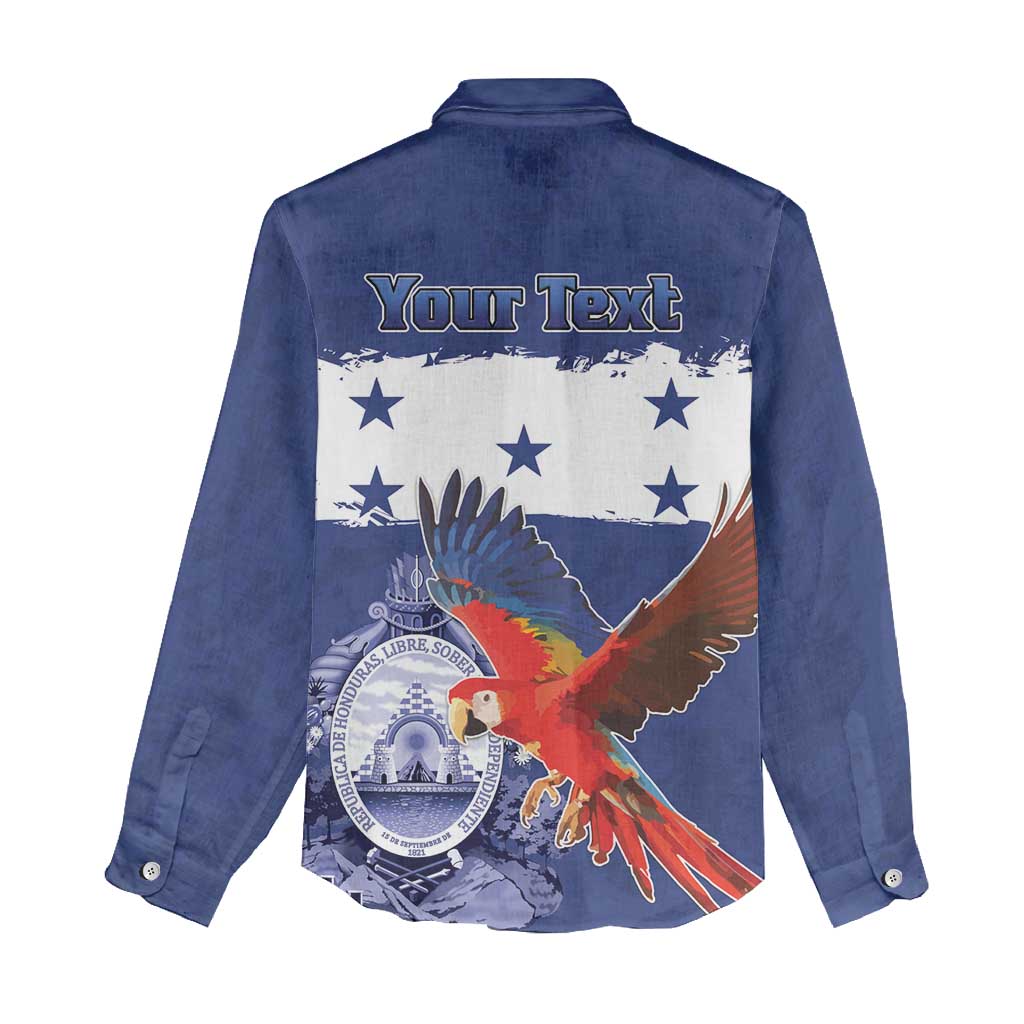 Honduras Independence Day Women Casual Shirt Scarlet Macaw Flag Style - Wonder Print Shop