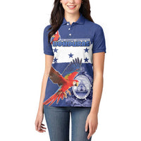 Honduras Independence Day Women Polo Shirt Scarlet Macaw Flag Style - Wonder Print Shop