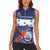 Honduras Independence Day Women Sleeveless Polo Shirt Scarlet Macaw Flag Style - Wonder Print Shop
