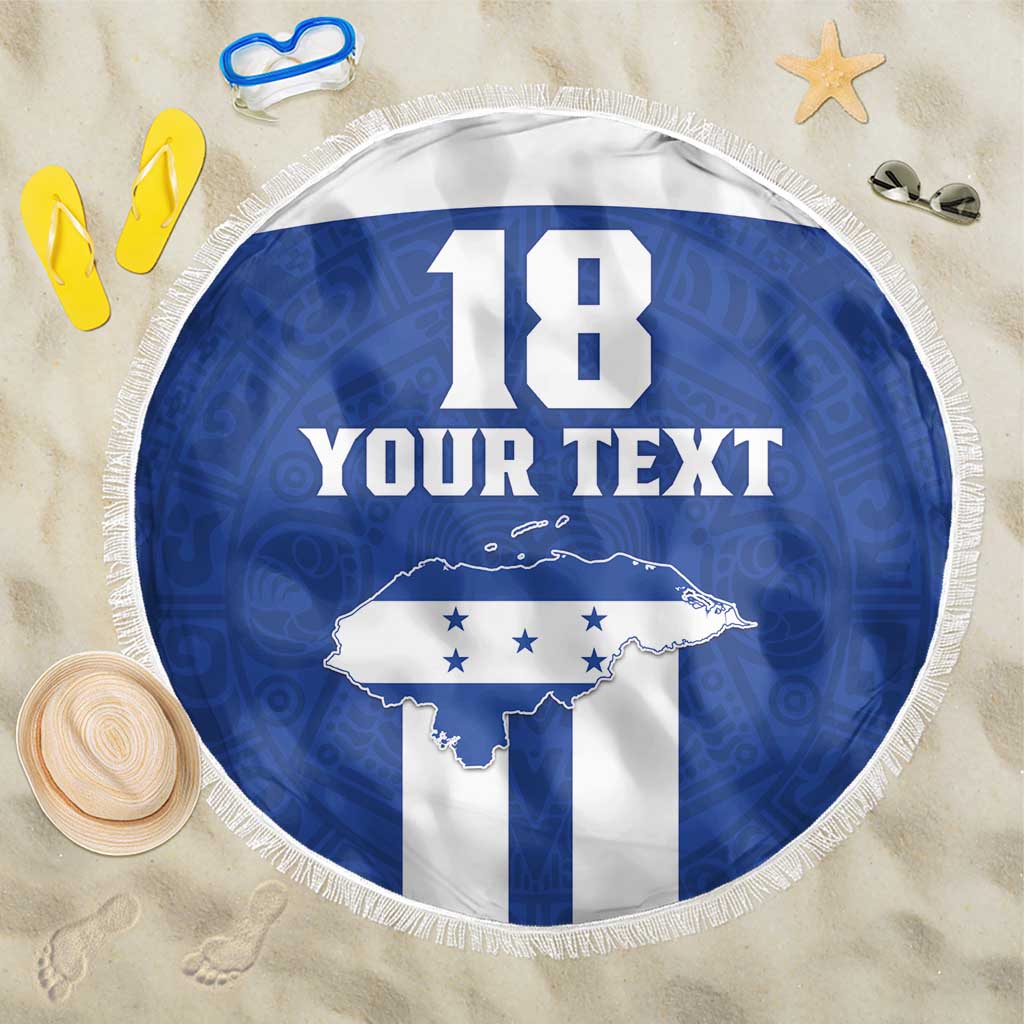 Custom Honduras Football Beach Blanket La H Go Champion - Wonder Print Shop