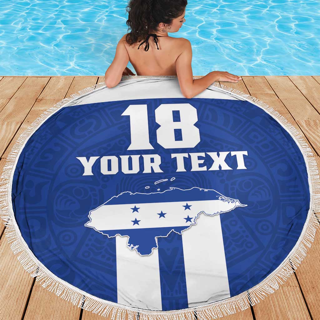 Custom Honduras Football Beach Blanket La H Go Champion - Wonder Print Shop
