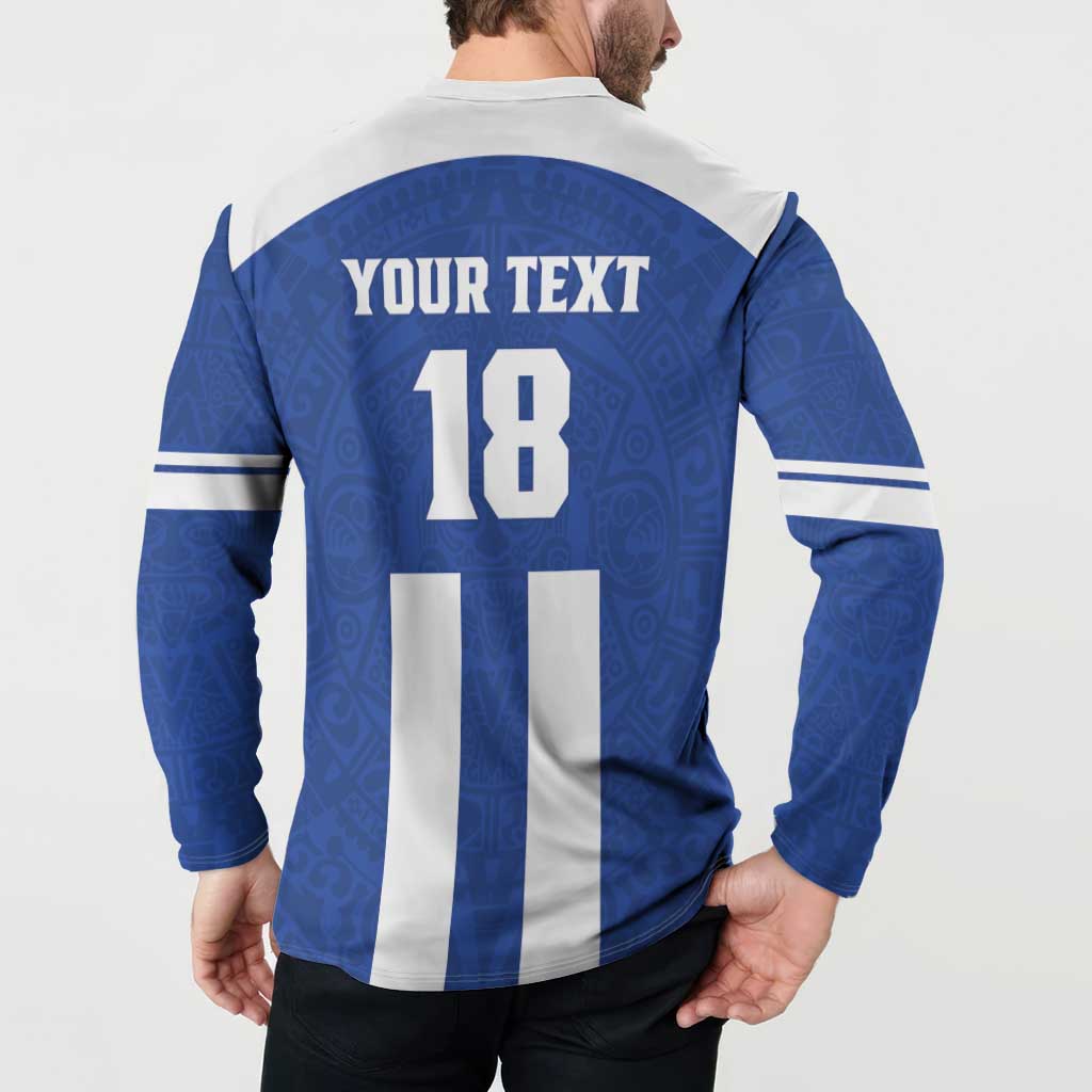 Custom Honduras Football Button Sweatshirt La H Go Champion - Wonder Print Shop