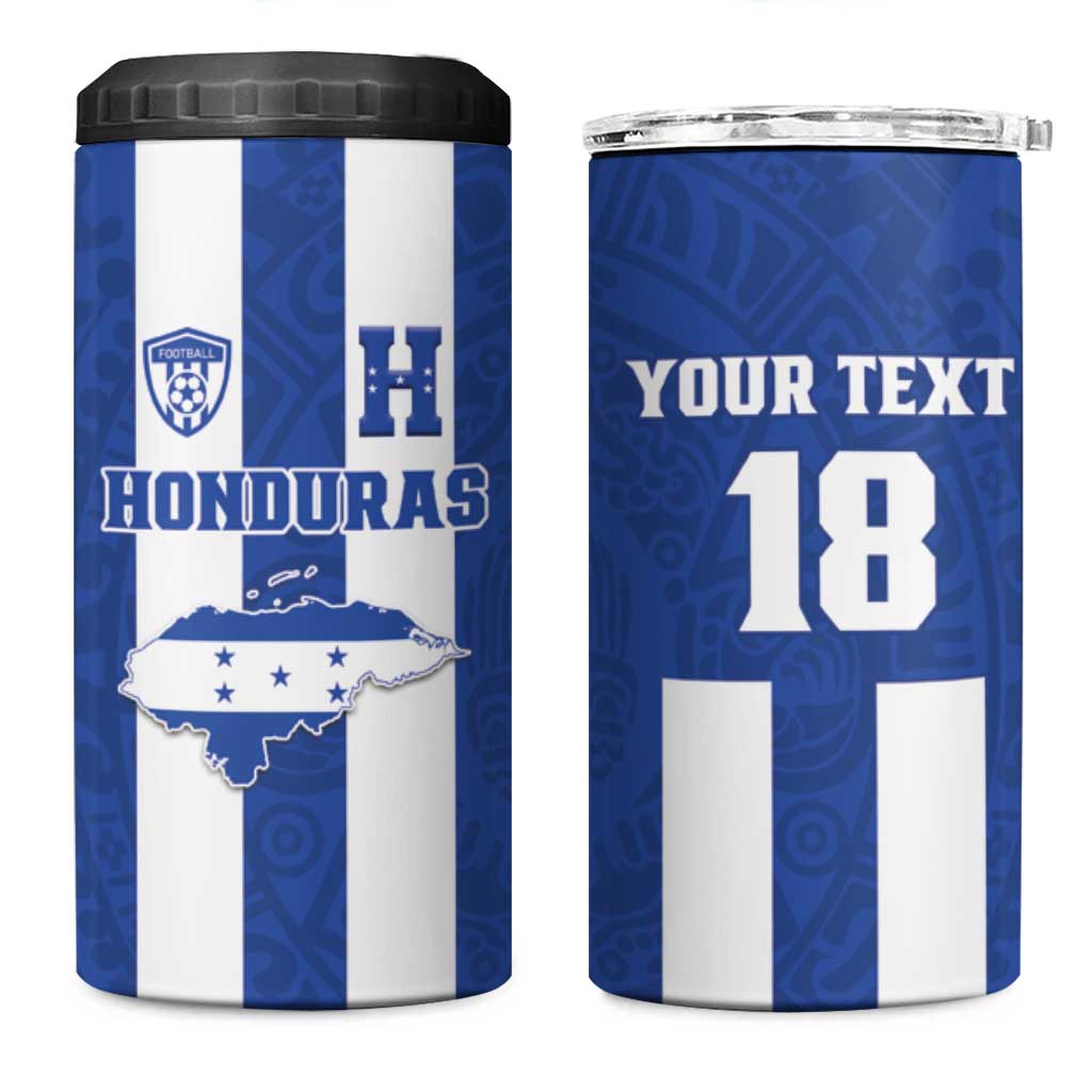 Custom Honduras Football 4 in 1 Can Cooler Tumbler La H Go Champion - Wonder Print Shop