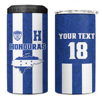 Custom Honduras Football 4 in 1 Can Cooler Tumbler La H Go Champion - Wonder Print Shop