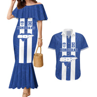 Custom Honduras Football Couples Matching Mermaid Dress and Hawaiian Shirt La H Go Champion - Wonder Print Shop