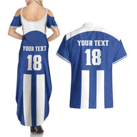 Custom Honduras Football Couples Matching Summer Maxi Dress and Hawaiian Shirt La H Go Champion - Wonder Print Shop