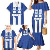 Custom Honduras Football Family Matching Mermaid Dress and Hawaiian Shirt La H Go Champion - Wonder Print Shop