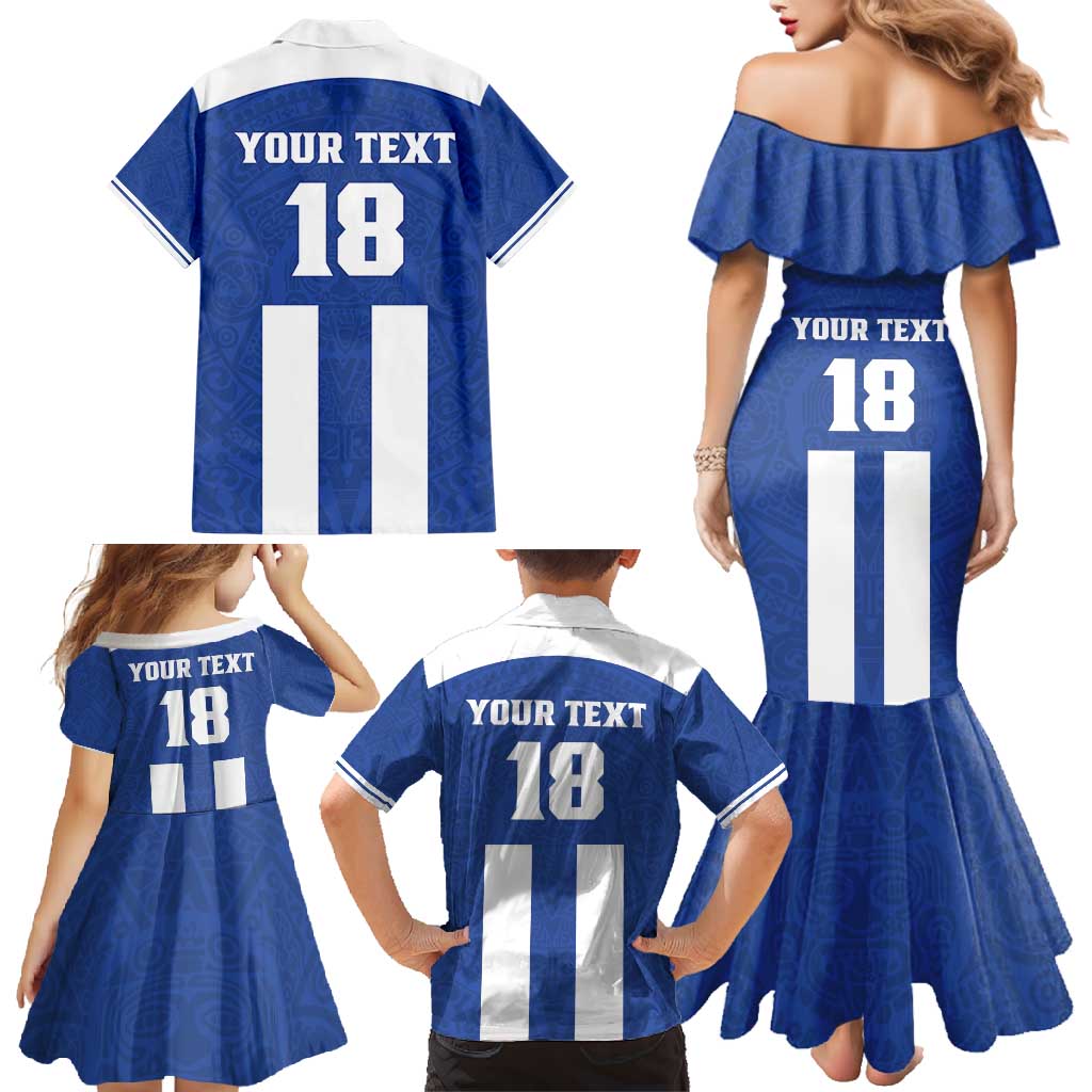 Custom Honduras Football Family Matching Mermaid Dress and Hawaiian Shirt La H Go Champion - Wonder Print Shop