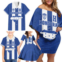 Custom Honduras Football Family Matching Off Shoulder Short Dress and Hawaiian Shirt La H Go Champion - Wonder Print Shop