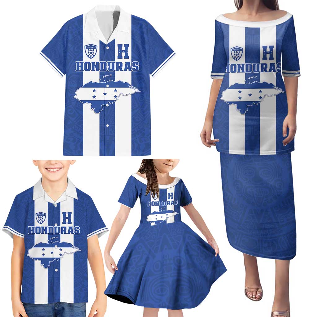Custom Honduras Football Family Matching Puletasi and Hawaiian Shirt La H Go Champion - Wonder Print Shop