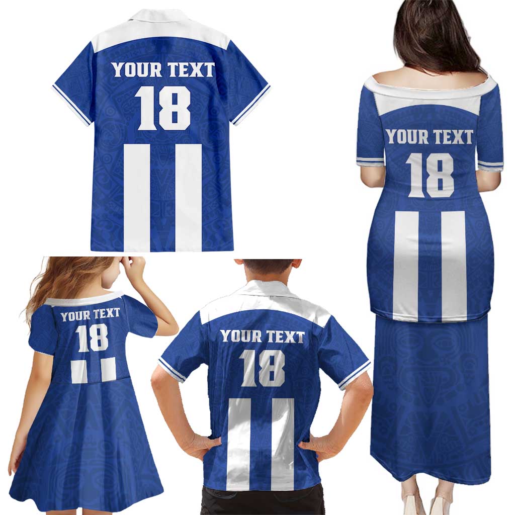 Custom Honduras Football Family Matching Puletasi and Hawaiian Shirt La H Go Champion - Wonder Print Shop