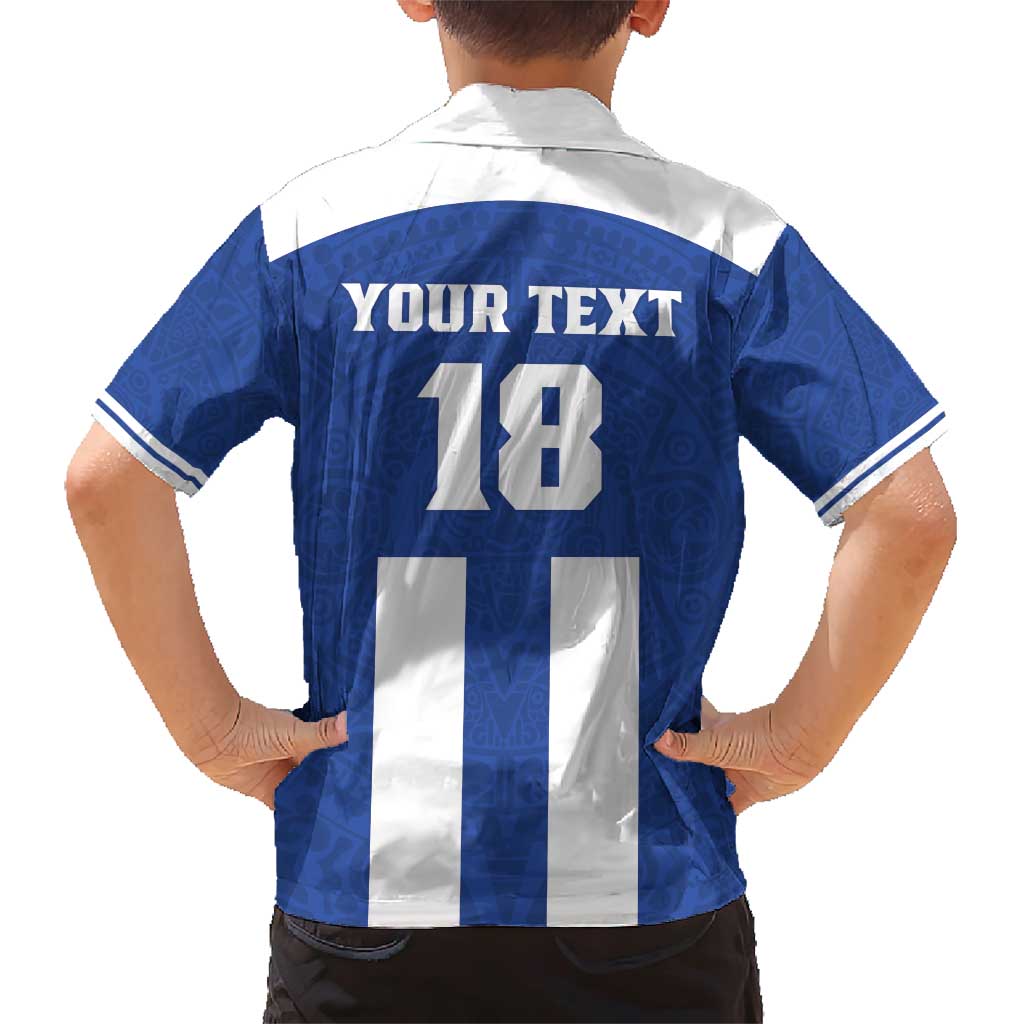 Custom Honduras Football Family Matching Short Sleeve Bodycon Dress and Hawaiian Shirt La H Go Champion - Wonder Print Shop