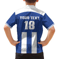 Custom Honduras Football Family Matching Short Sleeve Bodycon Dress and Hawaiian Shirt La H Go Champion - Wonder Print Shop