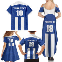 Custom Honduras Football Family Matching Summer Maxi Dress and Hawaiian Shirt La H Go Champion - Wonder Print Shop