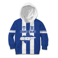 Custom Honduras Football Kid Hoodie La H Go Champion - Wonder Print Shop