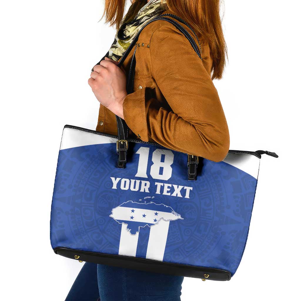 Custom Honduras Football Leather Tote Bag La H Go Champion - Wonder Print Shop