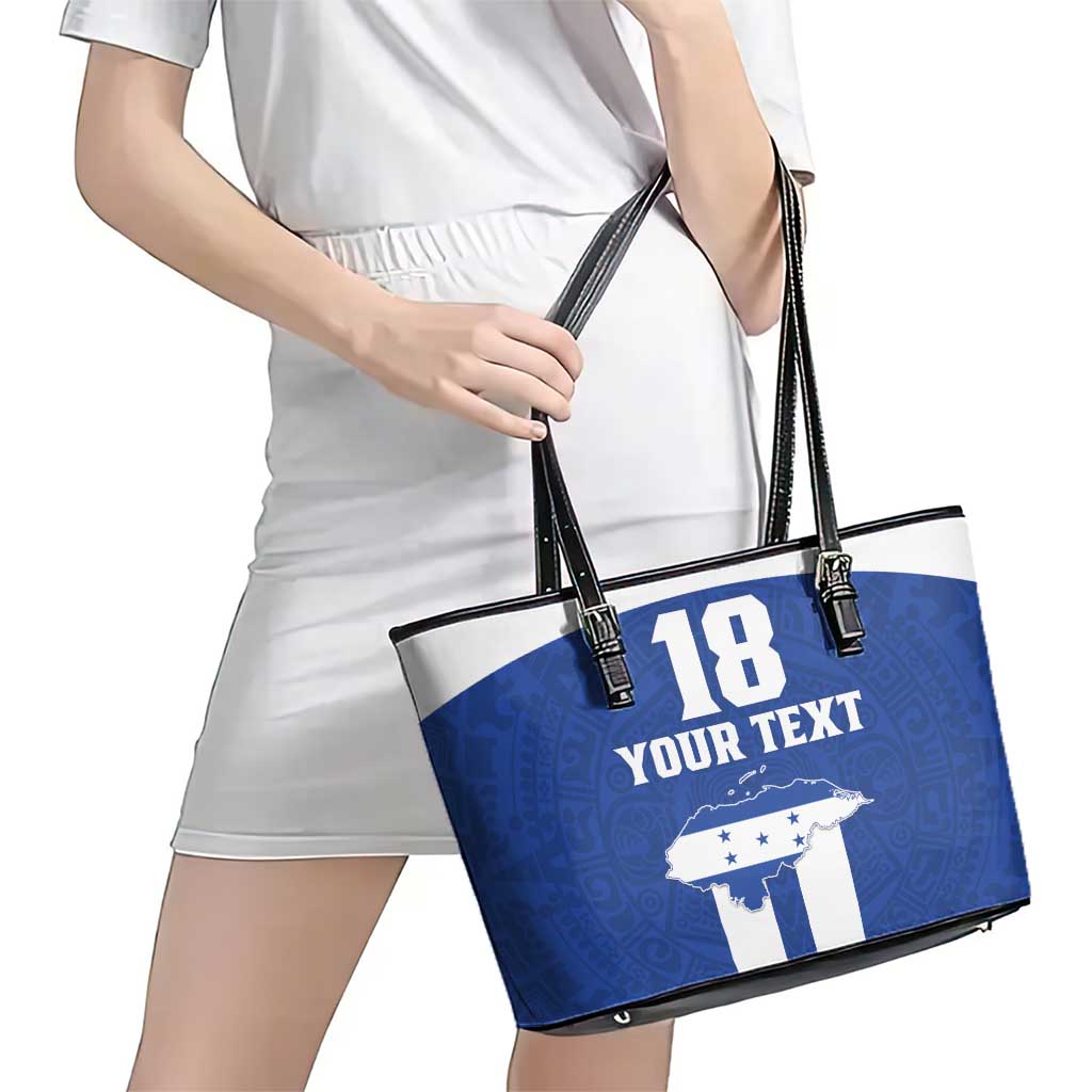 Custom Honduras Football Leather Tote Bag La H Go Champion - Wonder Print Shop