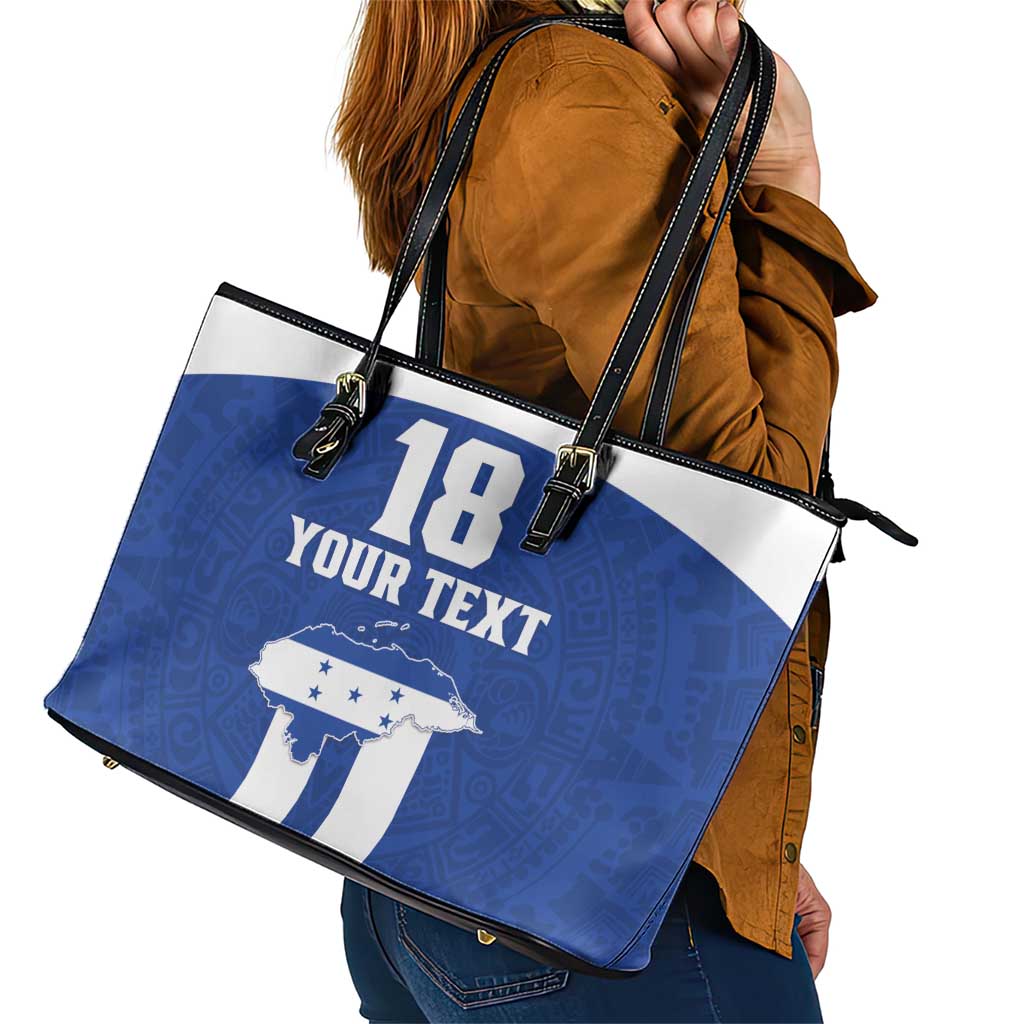 Custom Honduras Football Leather Tote Bag La H Go Champion - Wonder Print Shop