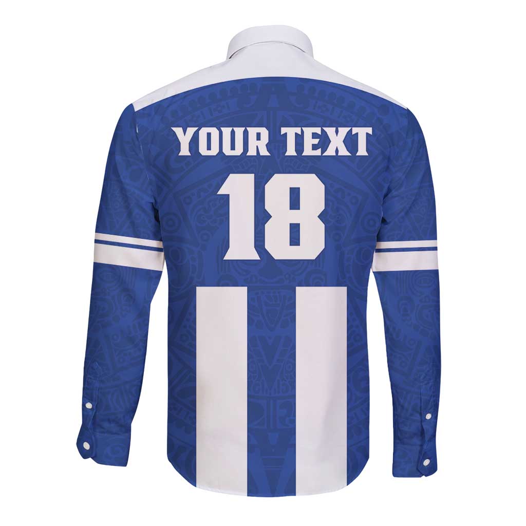Custom Honduras Football Long Sleeve Button Shirt La H Go Champion - Wonder Print Shop