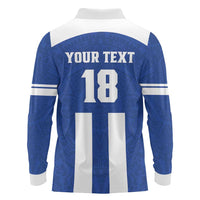 Custom Honduras Football Long Sleeve Polo Shirt La H Go Champion - Wonder Print Shop