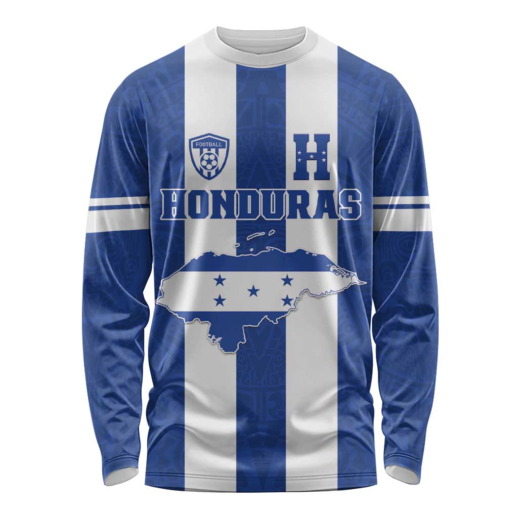 Custom Honduras Football Long Sleeve Shirt La H Go Champion - Wonder Print Shop