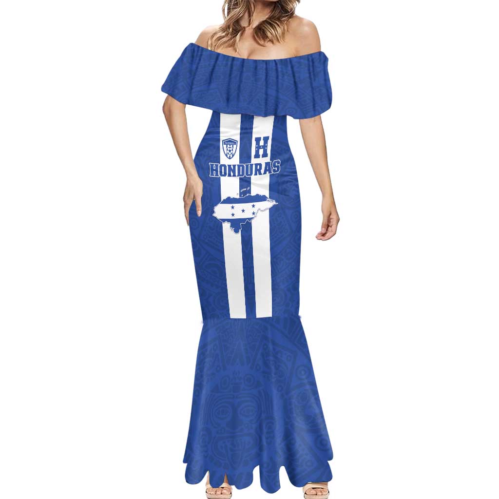 Custom Honduras Football Mermaid Dress La H Go Champion - Wonder Print Shop