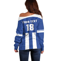 Custom Honduras Football Off Shoulder Sweater La H Go Champion - Wonder Print Shop