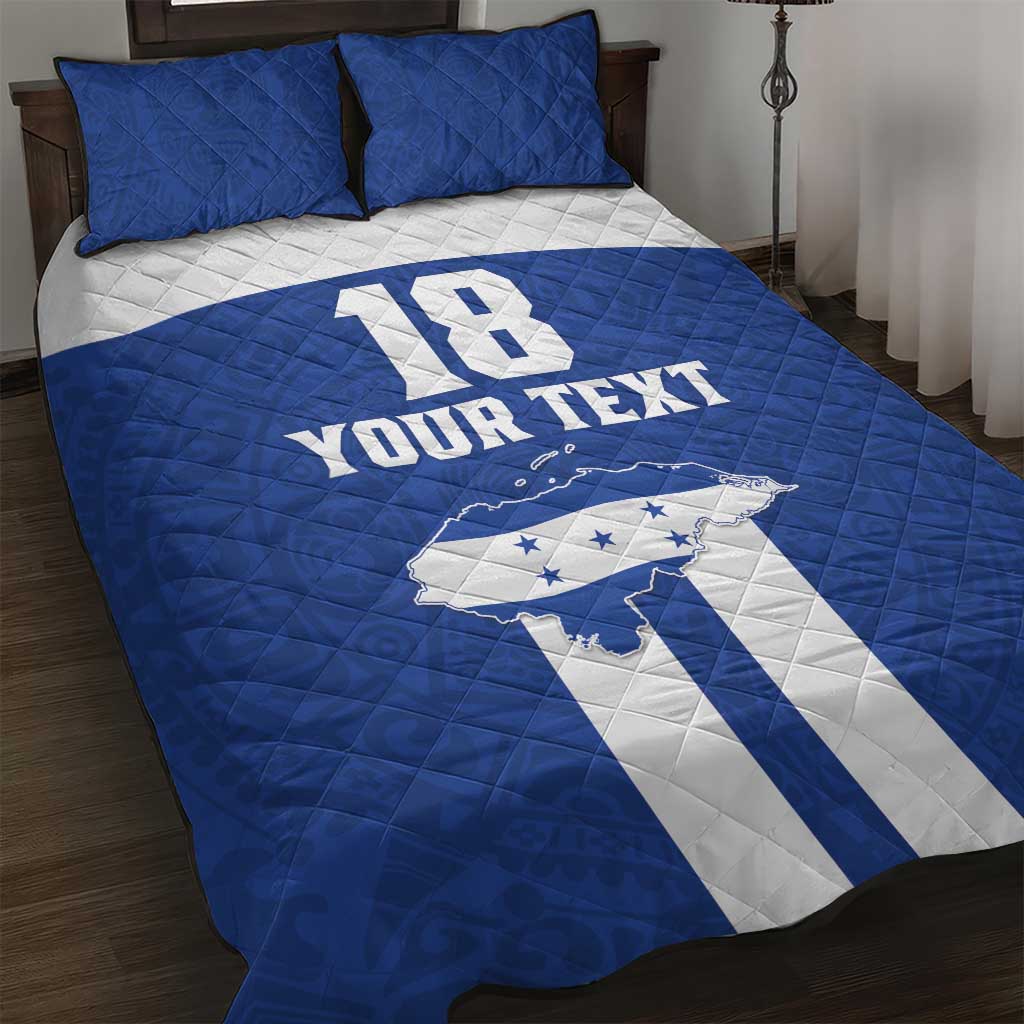 Custom Honduras Football Quilt Bed Set La H Go Champion - Wonder Print Shop