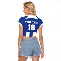 Custom Honduras Football Raglan Cropped T Shirt La H Go Champion - Wonder Print Shop