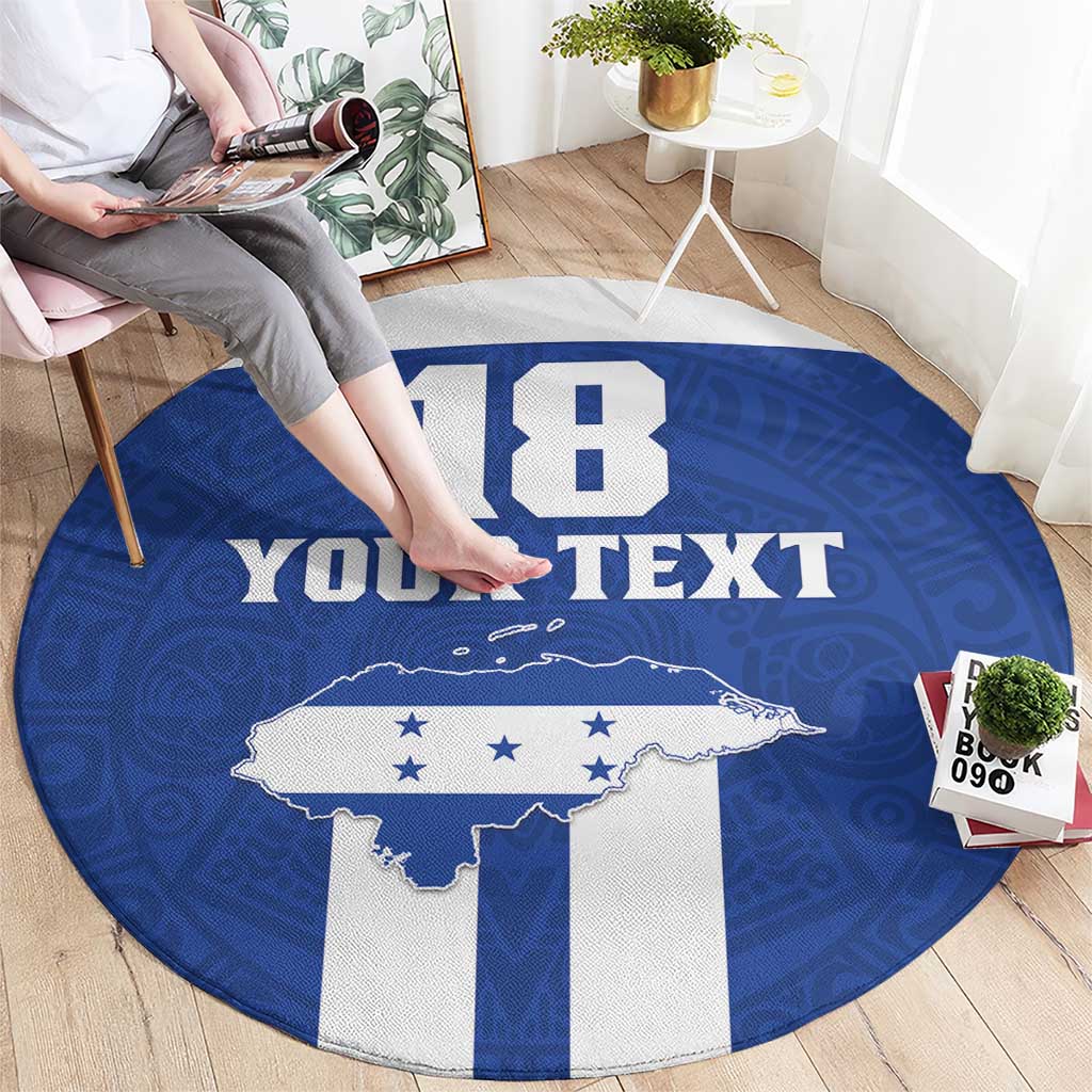 Custom Honduras Football Round Carpet La H Go Champion - Wonder Print Shop