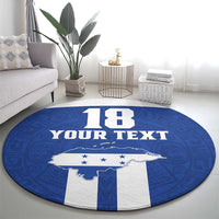 Custom Honduras Football Round Carpet La H Go Champion - Wonder Print Shop