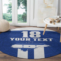 Custom Honduras Football Round Carpet La H Go Champion - Wonder Print Shop