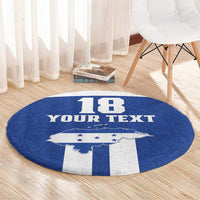 Custom Honduras Football Round Carpet La H Go Champion - Wonder Print Shop