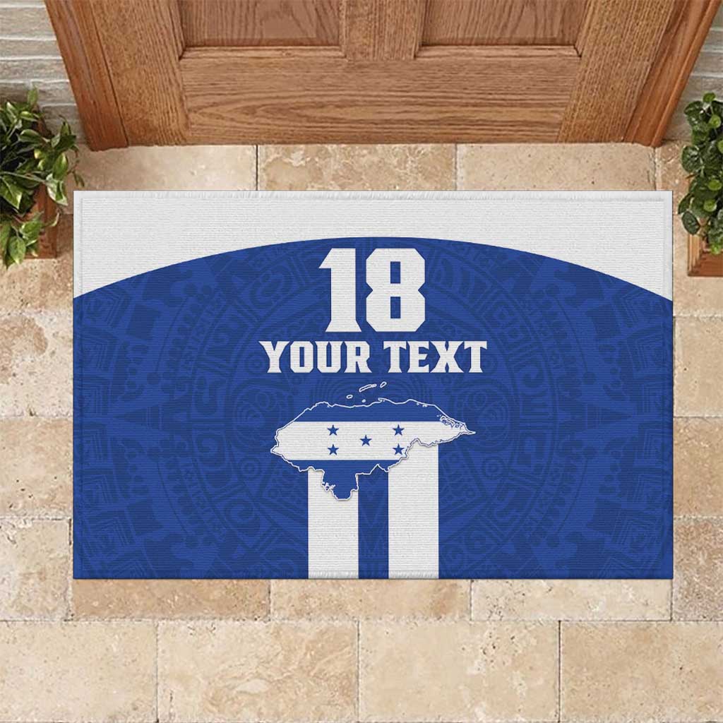 Custom Honduras Football Rubber Doormat La H Go Champion - Wonder Print Shop