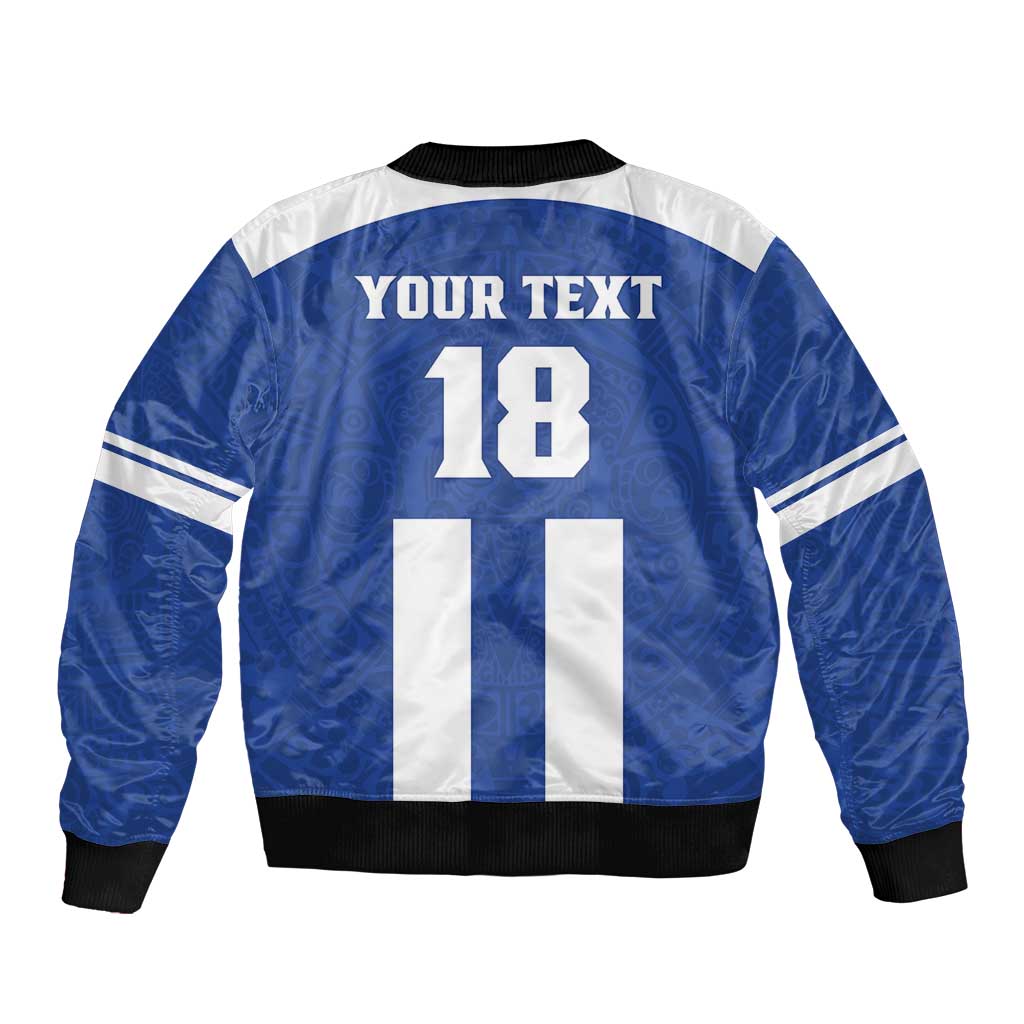 Custom Honduras Football Sleeve Zip Bomber Jacket La H Go Champion - Wonder Print Shop