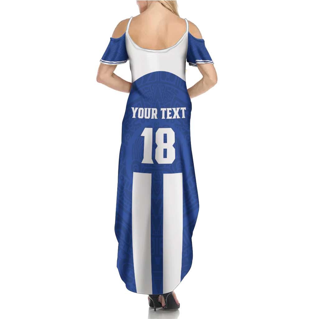 Custom Honduras Football Summer Maxi Dress La H Go Champion - Wonder Print Shop